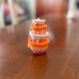Plastic Pyrex Bowl Ornaments ORANGE